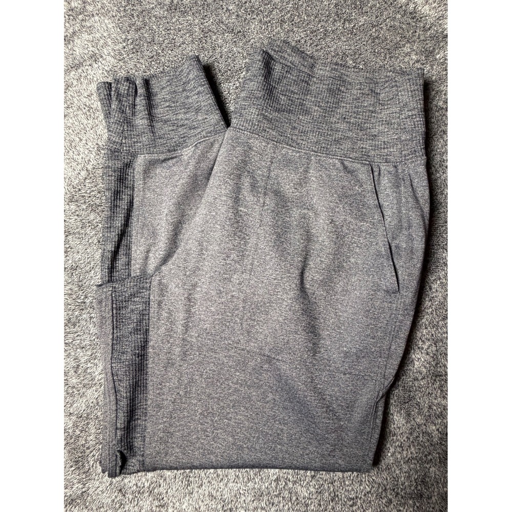 Athleta Venice Jogger Gray Heathered High Rise Ribbed Cuff Pants Large